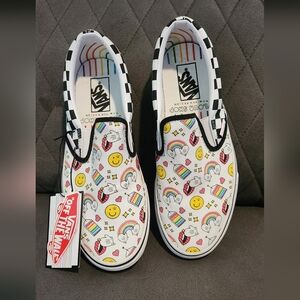 Vans Flour Shop Classic Slip Ons. New